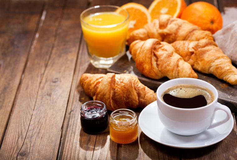Coffee and croissants picture