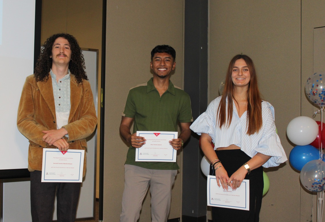 MA students who received the Excellence in Service Award